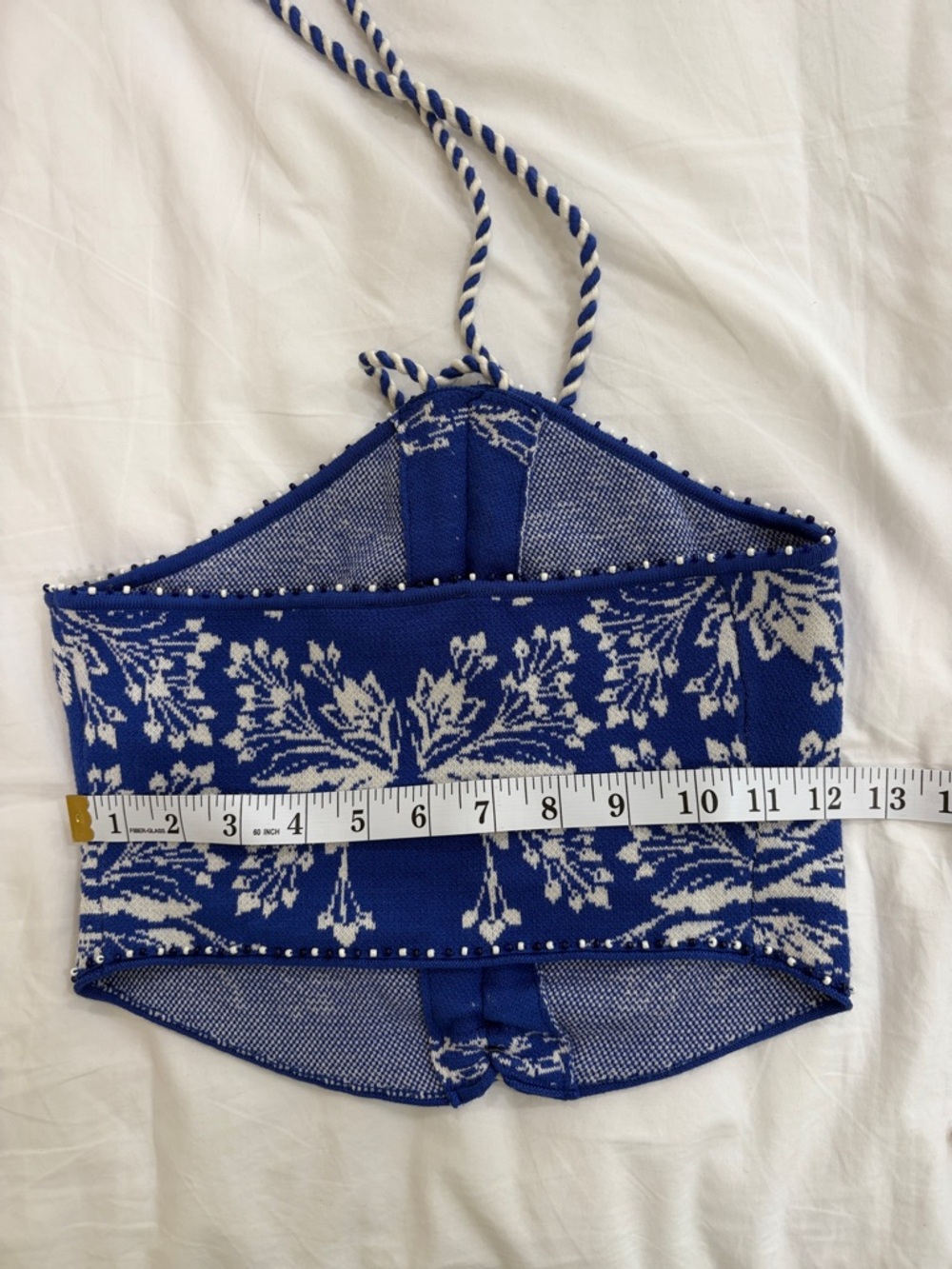 Farm Rio: Off-White Delicate Tapestry Knit Top - Picture 8 of 8